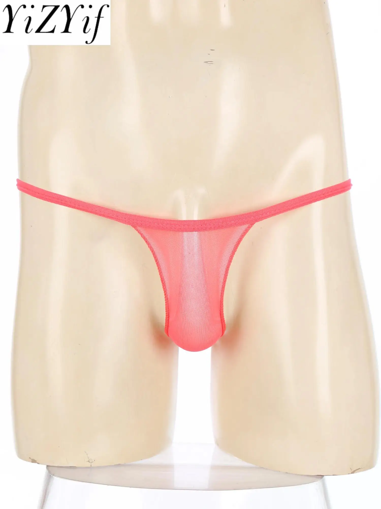 

Мужское сексуальное ультратонкое сетчатое нижнее белье с низкой талией, мини-трусы на бретелях, дышащие прозрачные мини-бикини, трусы