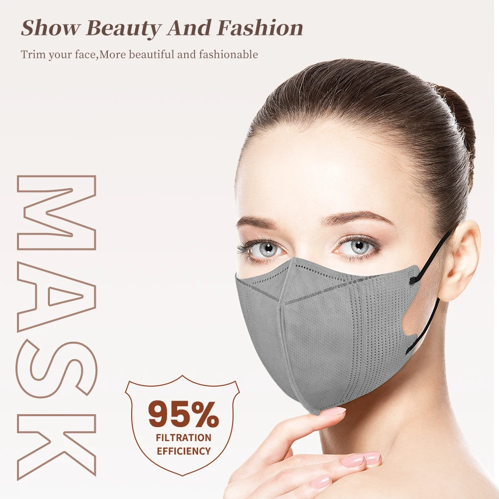 3D KN95 Mask ffp2 mascarillas Adult Disposable Face Mask 4 layer reusable masks kn95 certified mascarilla ffp2 homologada españa