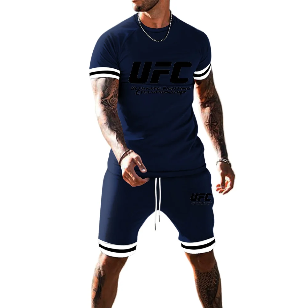 

New Casual Shopping Summer Seaside Men's Suit Breathable and Comfortable Outdoor Sports Adult Short-sleeved Shorts