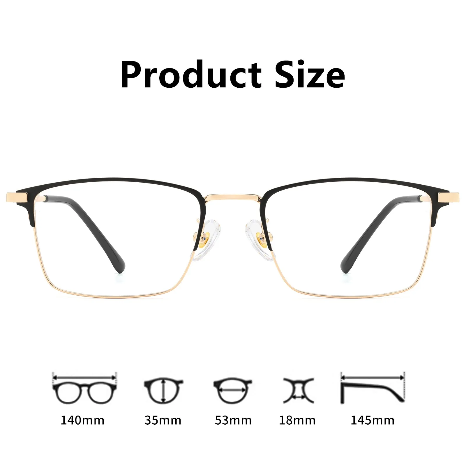 Reading glasses photochromic non spherical resin lenses men's full frame glasses 0-degree square reading glasses astigmatism