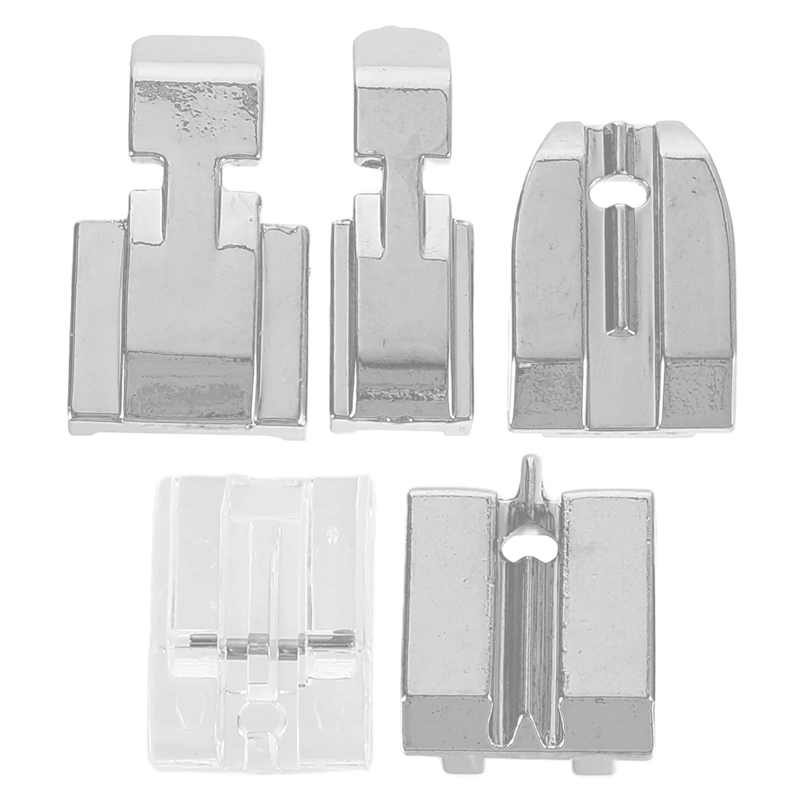 

5Pcs Electric Sewing Machine Zipper Presser Foot Set Multifunction Adjustable Household Sewing Tools Rolled Hem Edge Folding
