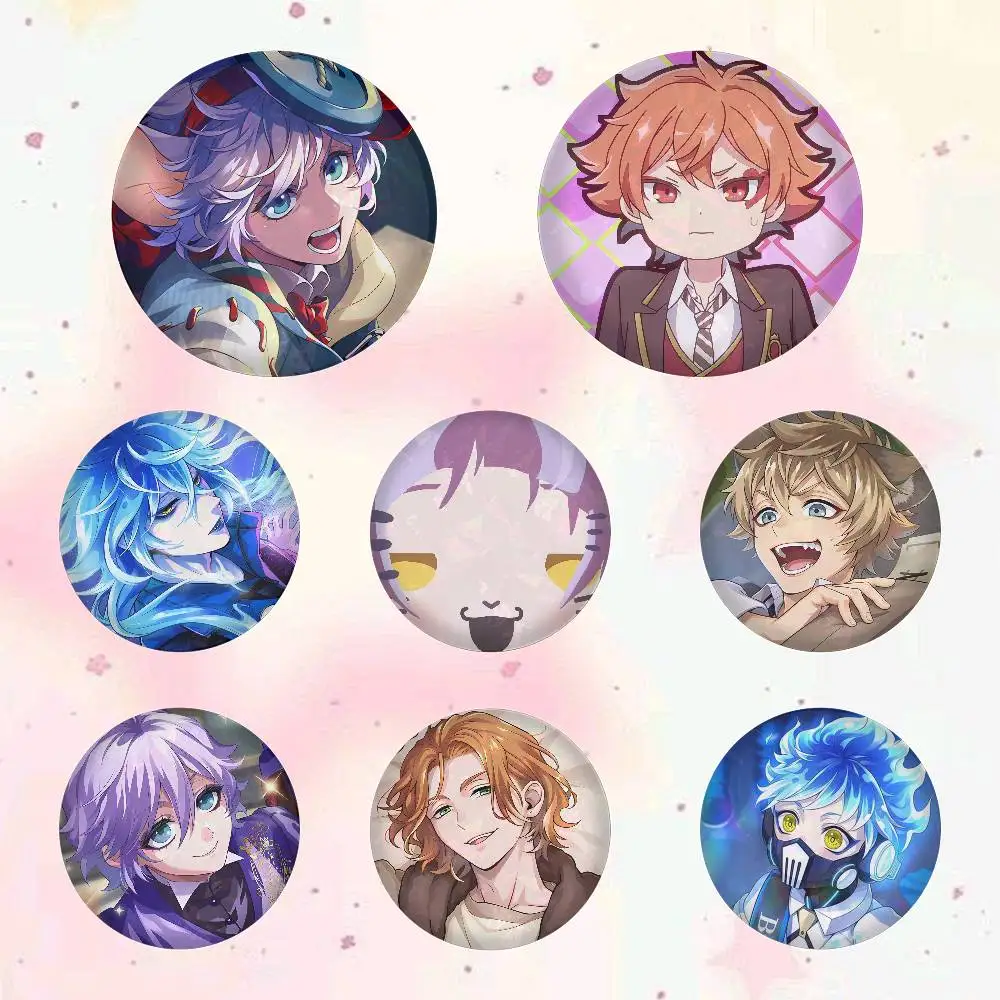 Cartoon Game Twisted Wonderland Badges 25 32 44 58 75 Mm Round Cosplay Pin Bag Decor Fans Collect Friends Gifts Brooch Souvenir