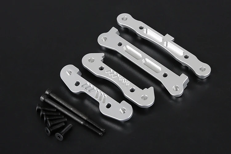 Front & Rear 8mm CNC Aluminum Hinge Pin Braces for Rovan LT SLT LOSI 5IVE-T and King Motor X2