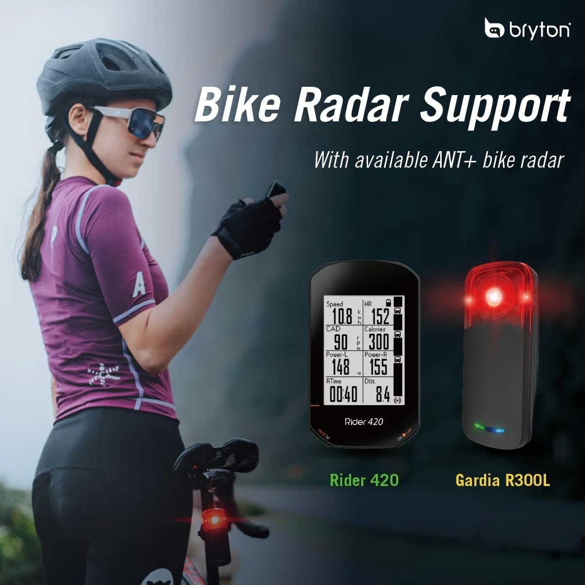 

420 Wireless GPS Bike/Cycling Computer. Compatible with Bike Radar, 35hrs Long Battery Life, Navigation