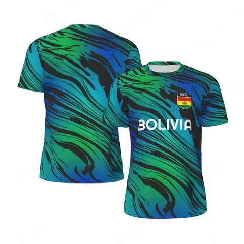 Sommar 3D-tryckt Bolivia fotbollströja för män Mode 2025 Kortärmad t-shirt för barn Sportfotbollströja T-shirts 10 best sales Bolivia-toppen - №10