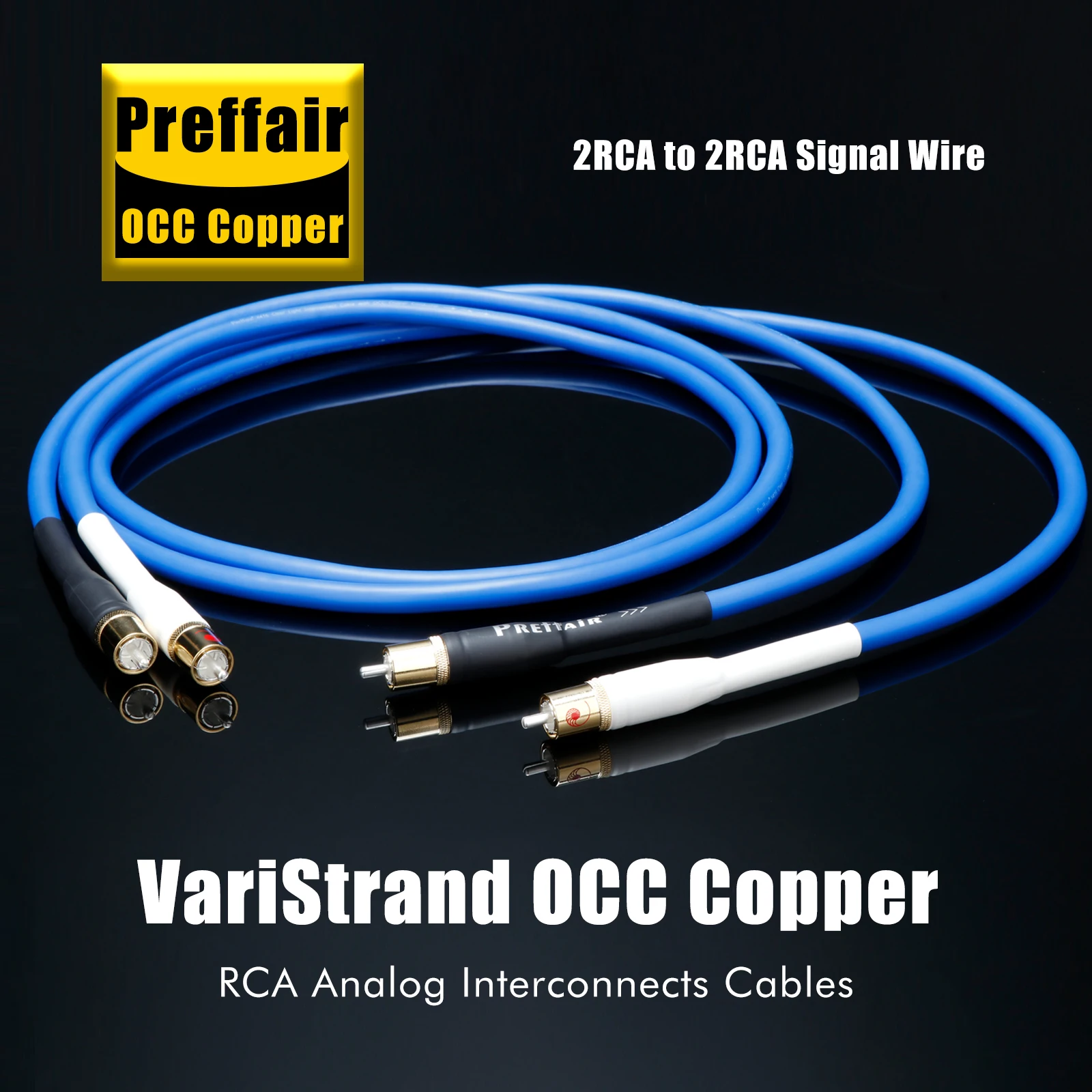 

Clear Light RCA Interconnect Audio Cable With Silver Plated RCA Male Plug HIFI Audio RCA Cable