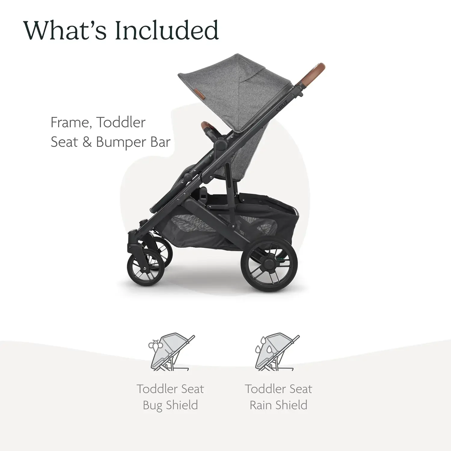 UPPAbaby Cruz V2 Stroller/Full-Featured Stroller with Travel System Capabilities/Toddler Seat, Bumper Bar, Bug Shield, Rain