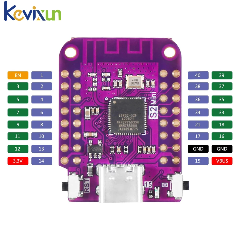 ESP32 S2 Mini WIFI Board Based ESP32-S2FN4R2 ESP32-S2 4MB FLASH 2MB PSRAM MicroPython For Arduino Compatible D1 mini upgrade