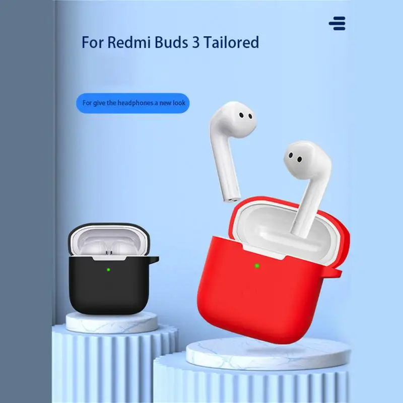 For New Redmi Redmi Buds3 True Wireless Bluetooth Headset Silicone Case Protective Cover Wireless Earphone Protective