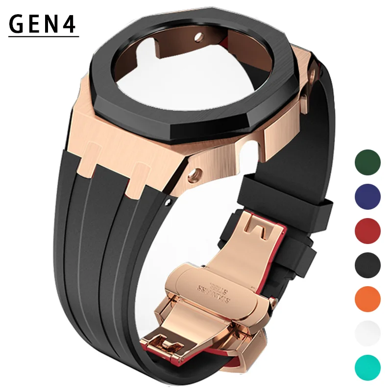 

Casioak Mod Kit For GA2100 GA2110 Kit Modification Frame Metal Case Bezel Frame For GA2110 Metal Rubber Strap Diy Watch Case