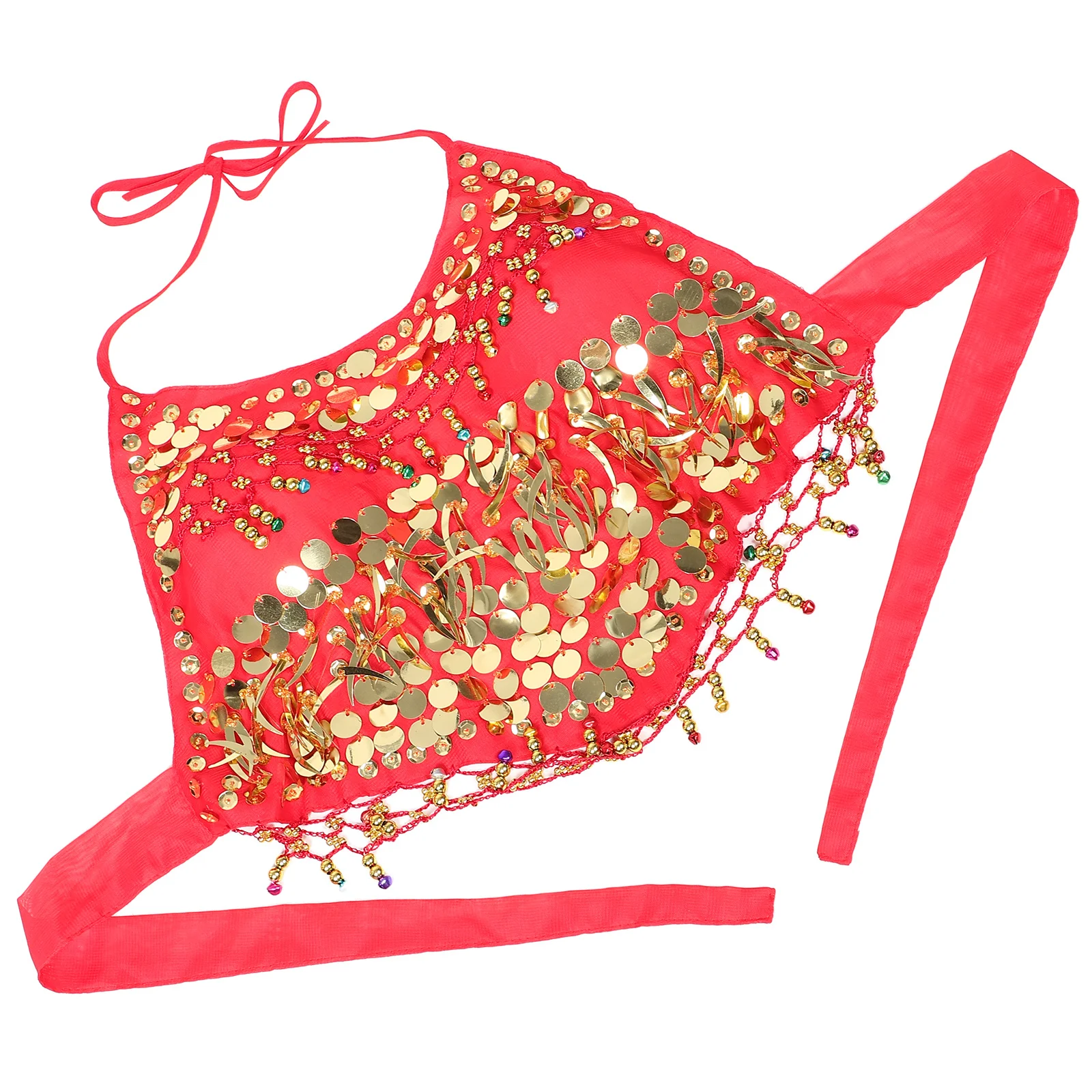 

Vibrant Sequin Belly Dancing Costume Top Women Outfits Sparkly Rave Bra Top Festival Performances Belly Dancing
