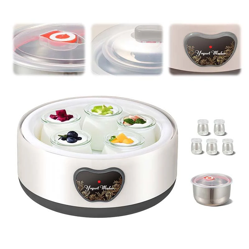 Mini yogur eléctrico de 1L, máquina automática multifuncional para el hogar, máquina de fermentación de yogur y Natto DIY
