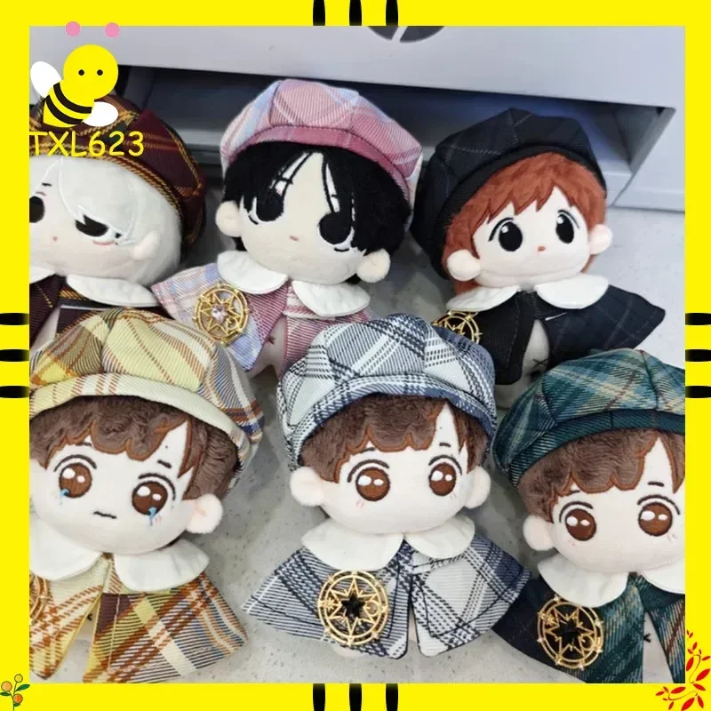 Wizarding Academy 10cm Cotton Doll Clothes British Style Cute Patterned Hat Suit Non-Attribute Dressing up Doll Accessory