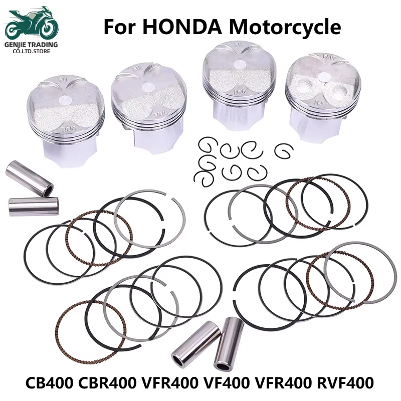 55mm ~ 56mm STD~+100 1.0 4set Motorcycle Pison Rings for Honda CB400 Super CB 400 Super Sport CBR400 NC23 NC29 VFR400 VF RVF 400