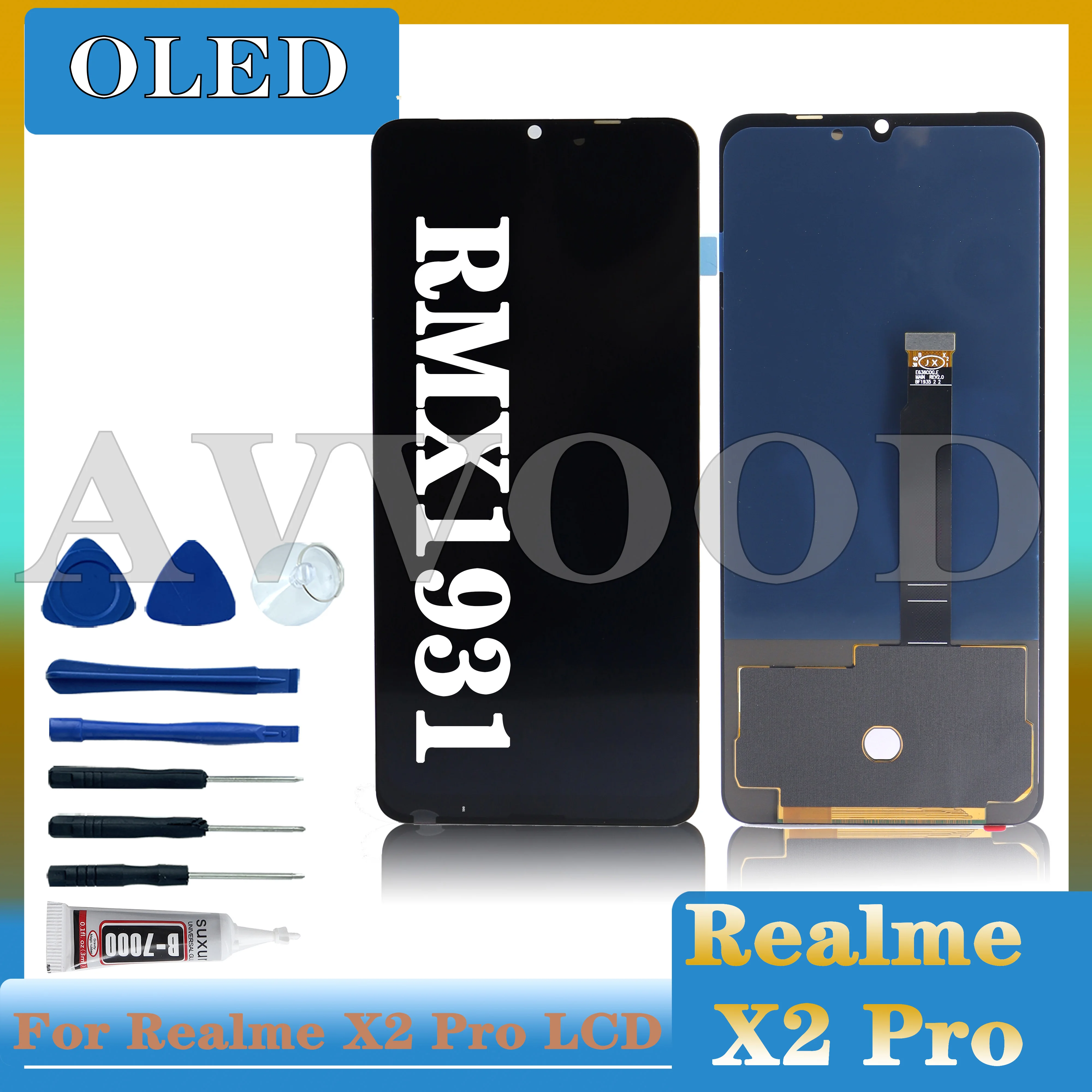 OLED LCD Display Touch Screen Assembly Replacement,  Accessory for OPPO Realme X2 Pro, RMX1931, Reno ACE, 6.5