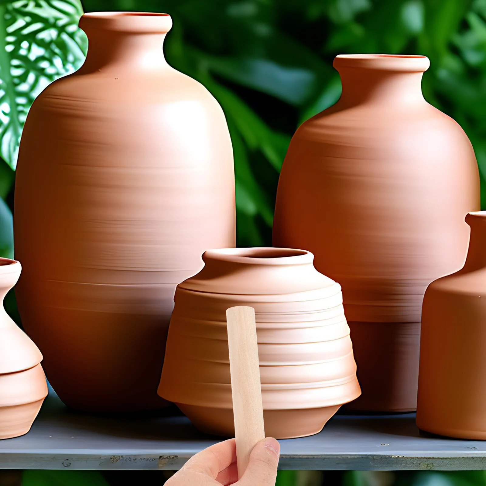 

Small Wooden Rolling Pin Pottery Dough Roller Fondant Pastry Baking Tool Clay Modeling Roller DIY Craft Cooking Supplies