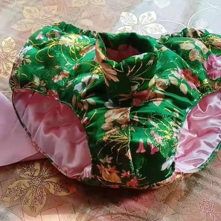 Autumn Winter Glossy Floral Embroidery Ice Silk Satin Lingerie Panties Plus Size Underwear Sexy Cotton Briefs