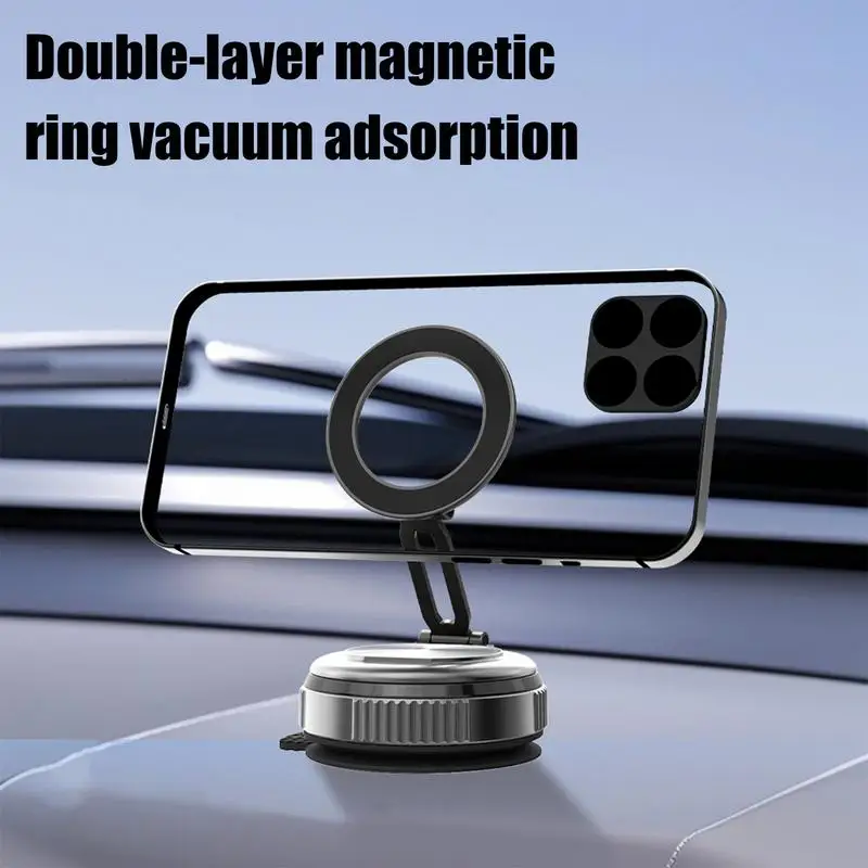 

Vacuum Suction Phone Holder 360-Degree Rotation Safe Adjustable Car Magnet Phone Mount Car Internal Supplies For Women Men Adult