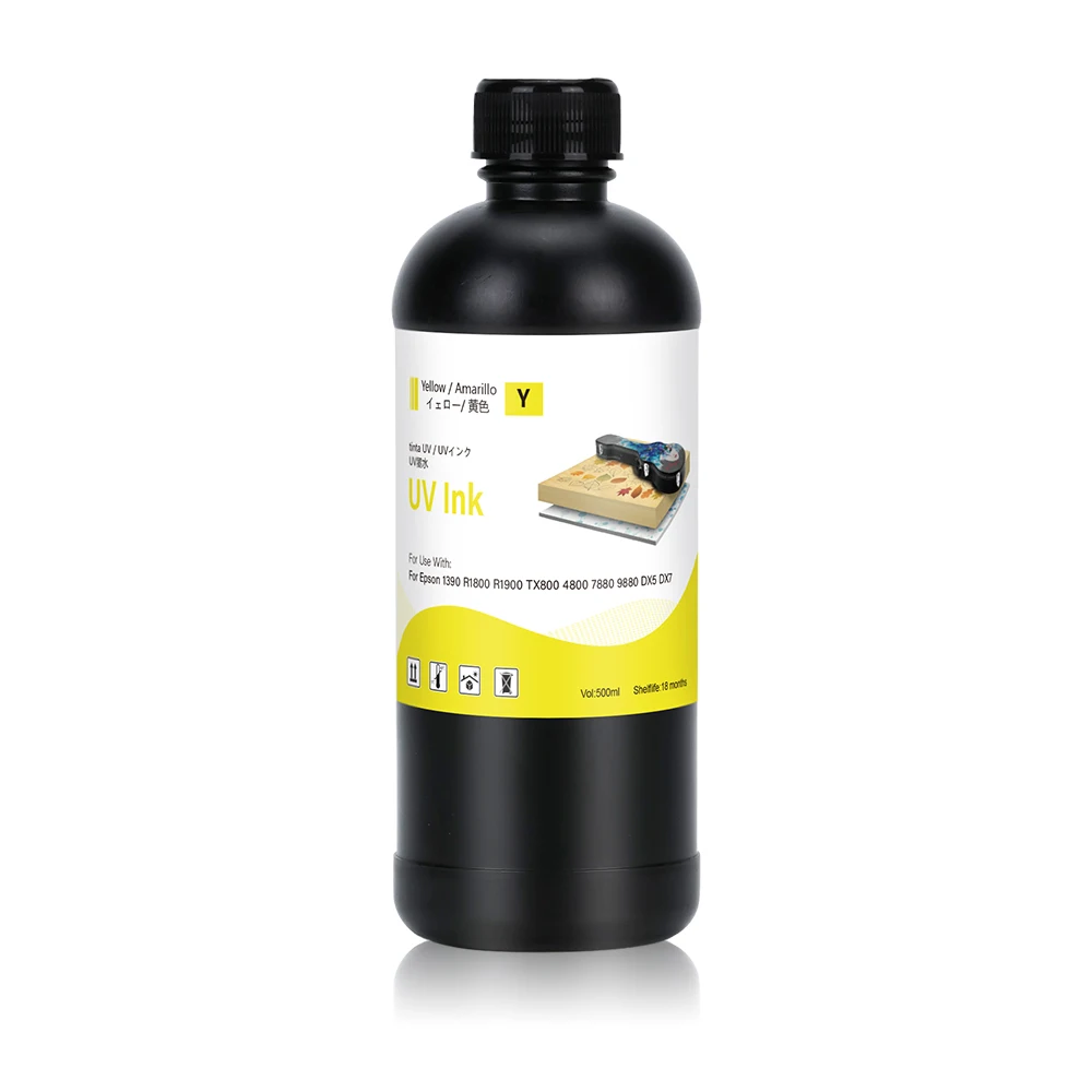 Winnerjet 500ML UV-inkt voor DX5 DX6 DX7 TX800 XP600 printkop voor Epson 1390 L800 L1800 R1800 printerinkt voor alle UV-printers