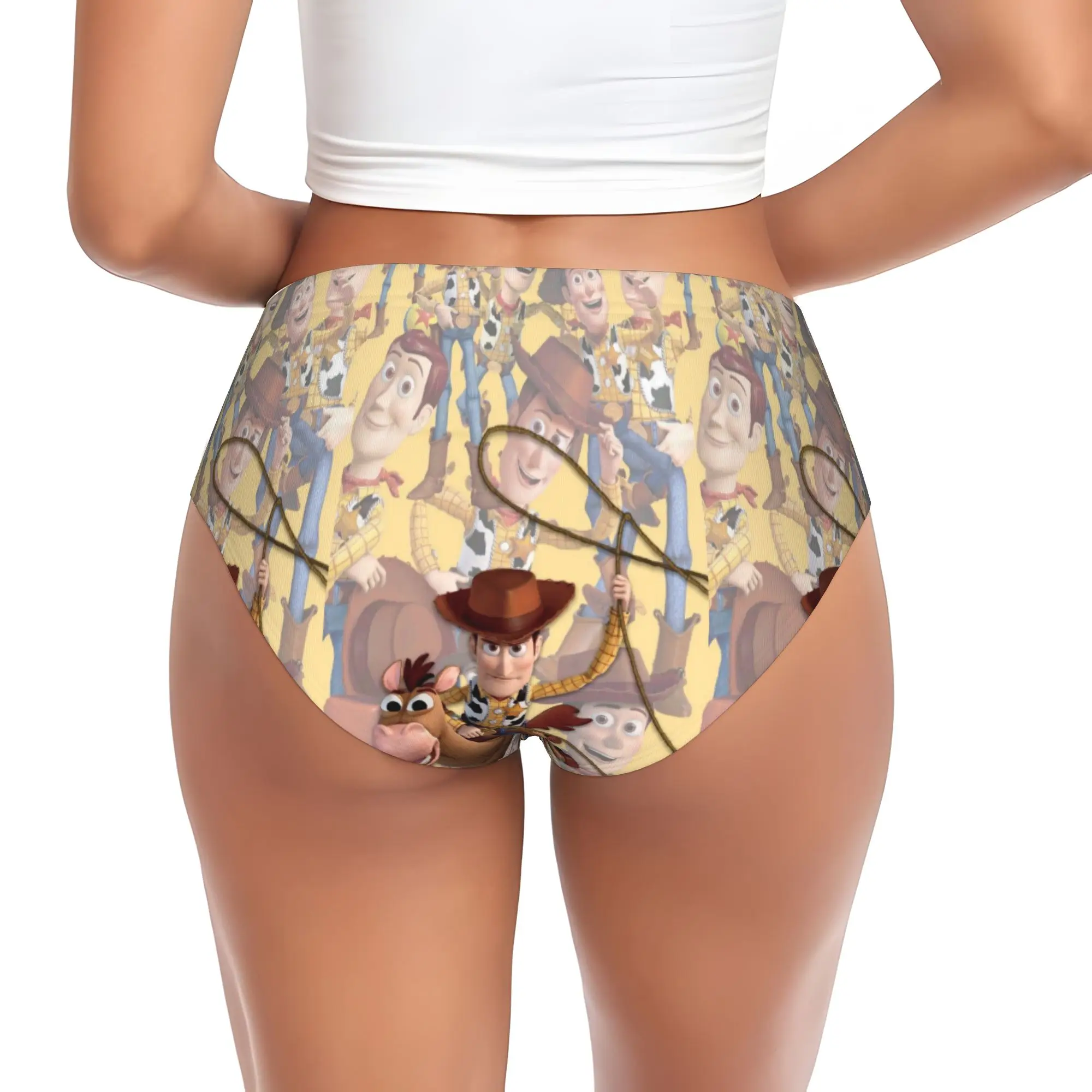 Custom Womens T-Toy Cartoon S-Story Panties Stretch  Briefs Underwear