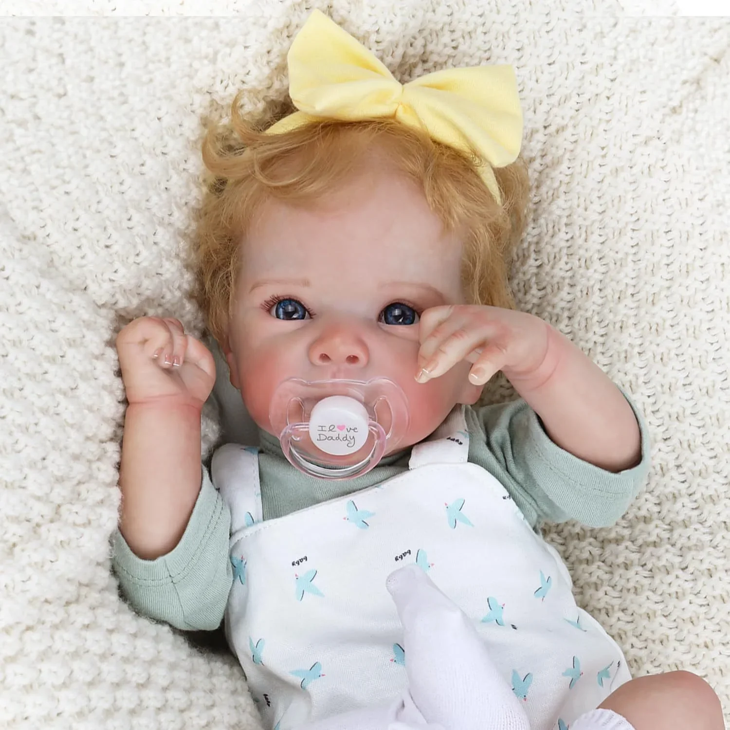 18 Zoll Bettie weicher Stoffkörper, wiedergeborene Babypuppe, lebensechtes kuscheliges Baby, mehrere Schichten, Malerei, 3D-Haut mit Handwurzelhaar