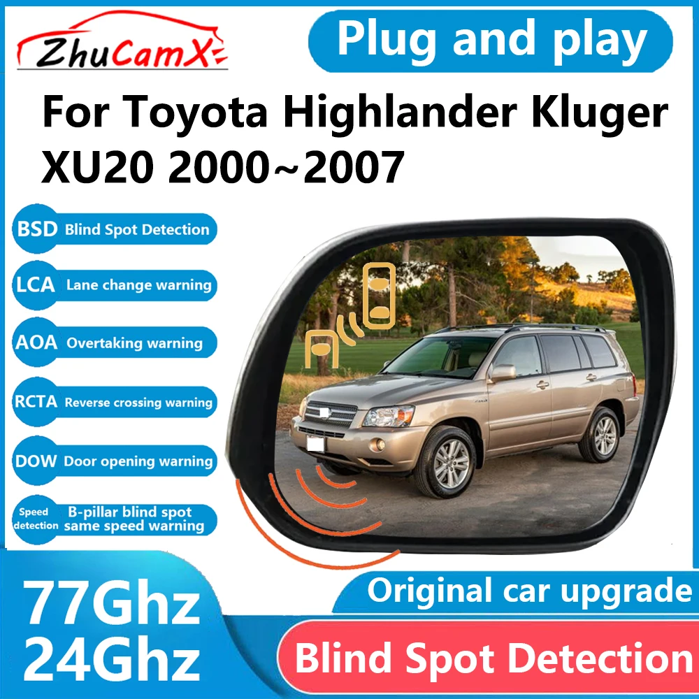 for Toyota Highlander Kluger XU20 2000~2007 BSD Blind Spot Detection Sensor Radar Driving Warning System Plug and Play
