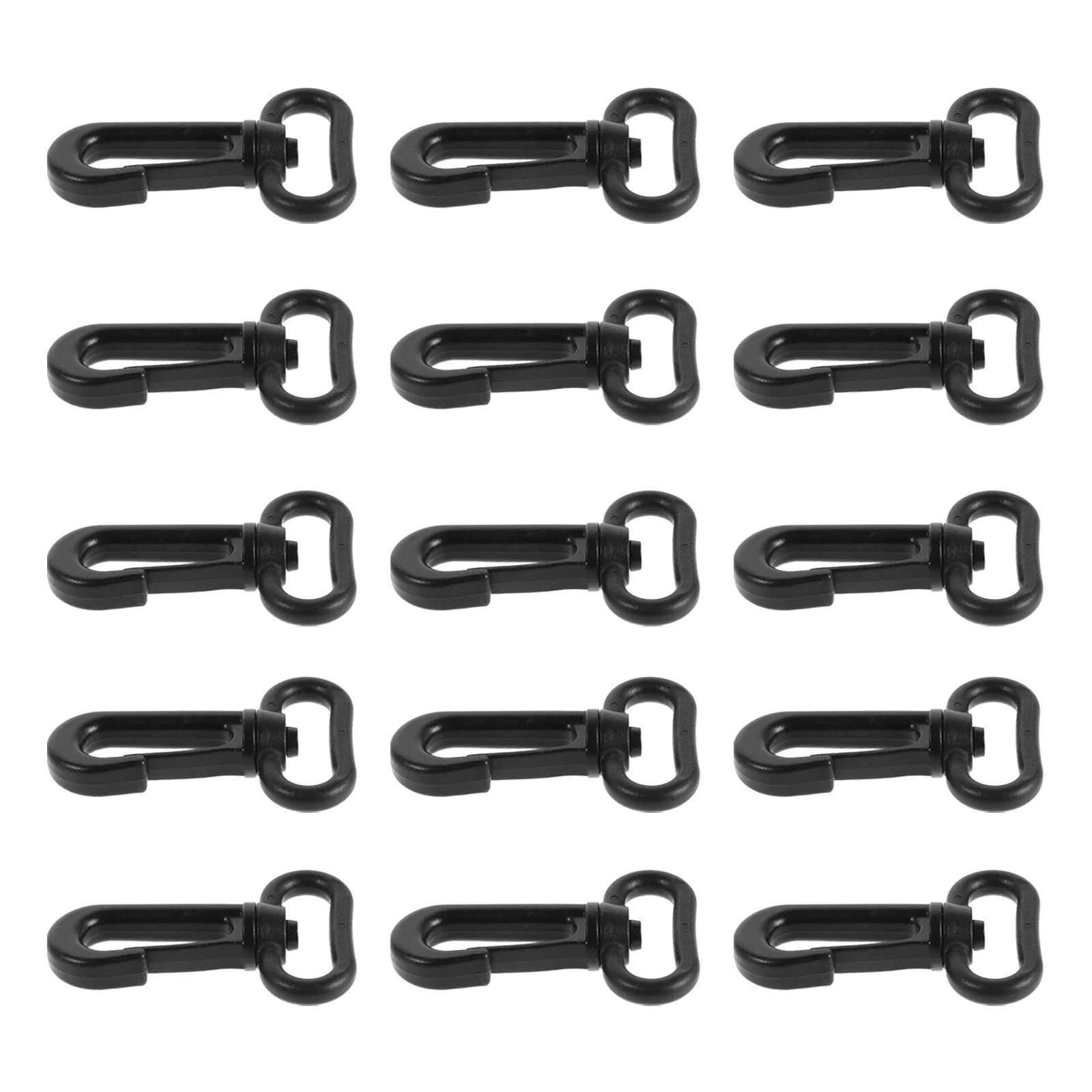 15 قطعة البلاستيك خطاف دوار المفاجئة المشابك حقيبة سوداء حزام مشبك لحقيبة الظهر محفظة الأمتعة DIY إكسسوارات الأجزاء الداخلية للكمبيوتر الروتاري السحابة