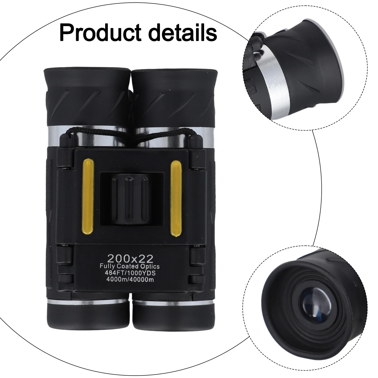 Camping Telescope 200x22 HD Telescope 200x22 Professional HD Binoculars for Bird Watching Hunting and Sports Events