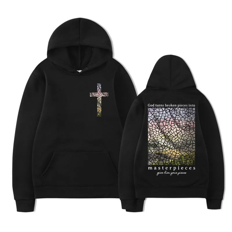 

Christian Living Proof of A Loving God Graphic Printed Hoodies Jesus Bible Verse Funny Hooded Sweatshirts Men Oversized Pullover