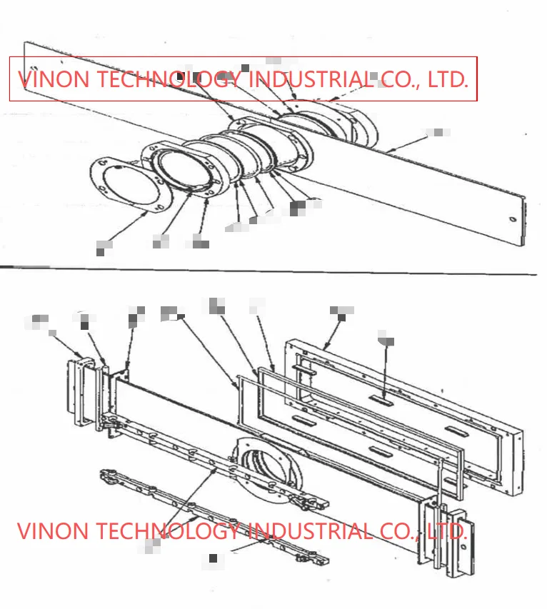Sodic AQ325L/AQ535L Dichtungssatz Gehäuse Wischerhalter Reinigungsplatte Wischer 3031793 3031980 3031972 3031971 3031883 3034356 212236B – Detail 1