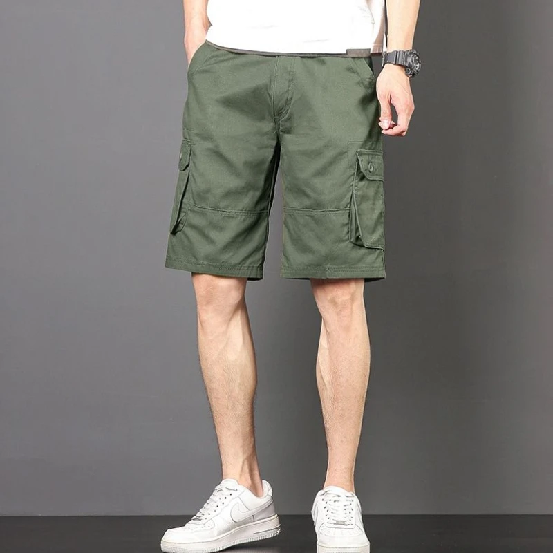 

Casual Comfort Men's Big & Tall Shorts Summer Loose Fit Cotton Cargo Shorts with Multiple Pockets