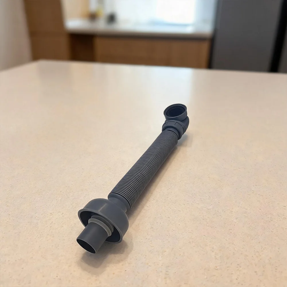 Low Profile Bathtub Drain Kit 1 1/2 Inch P Trap with Polypropylene Construction and Stretchable Drain Hose for Easy Fit