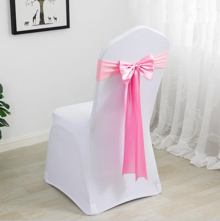 Spandex Chair Sashes Wedding Ready Made Bow Tie Stretch Hotel Birthday Party Show Decoration On Sale Universal