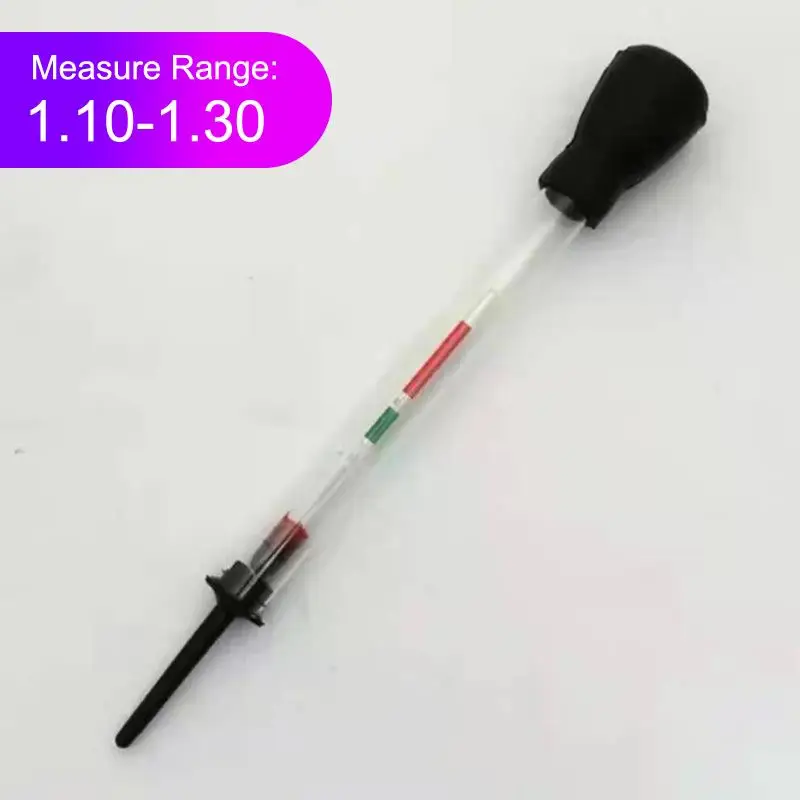 Battery Hydrometer 1.10-1.30 Battery Electric Density Meter Electric Gravidness Suction Acid Tester Electrolyte Lead Flooded