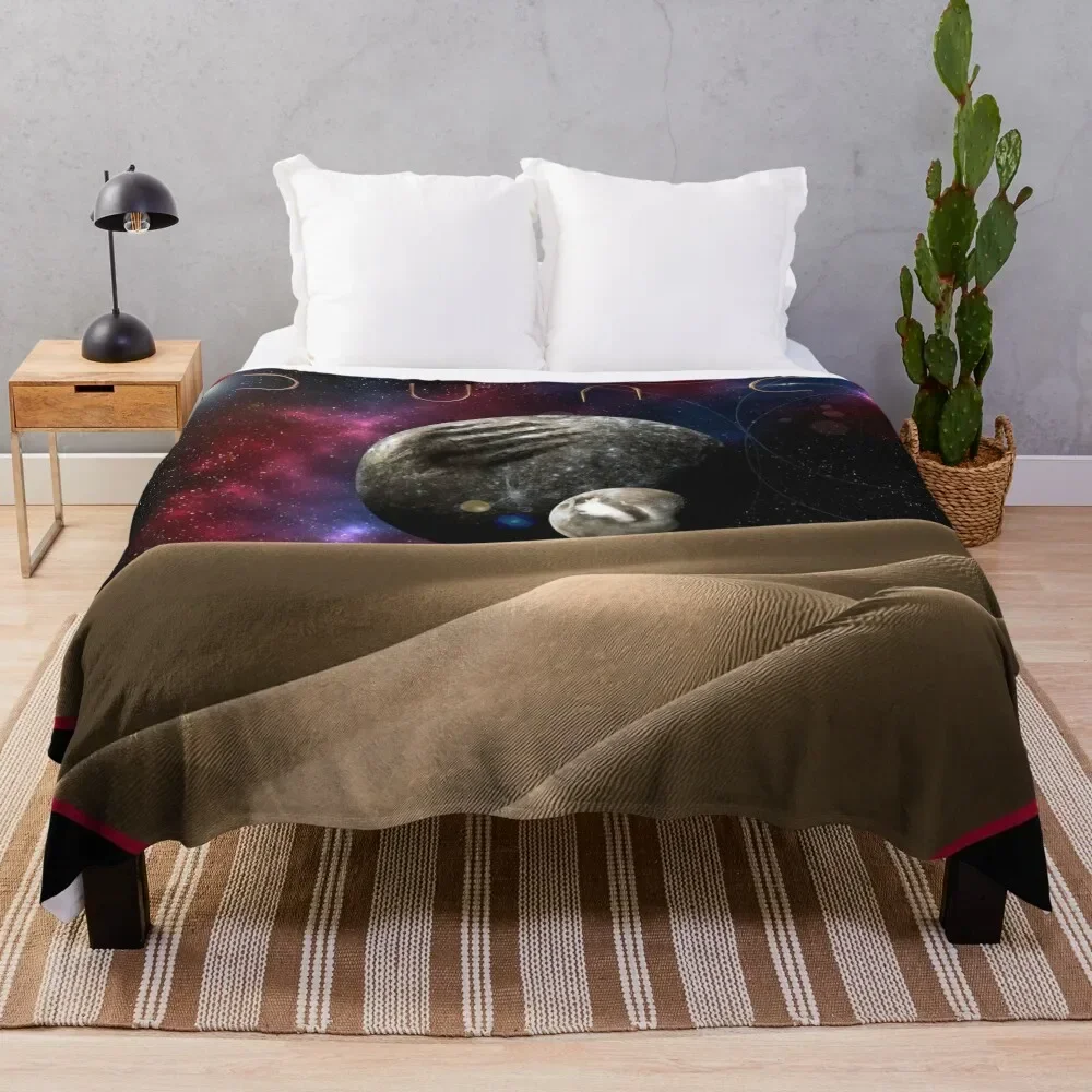 

Dune Landscape with Moons of Arrakis and Nebula Throw Blanket Soft Plaid funny gift Summer Beddings heavy to sleep Blankets