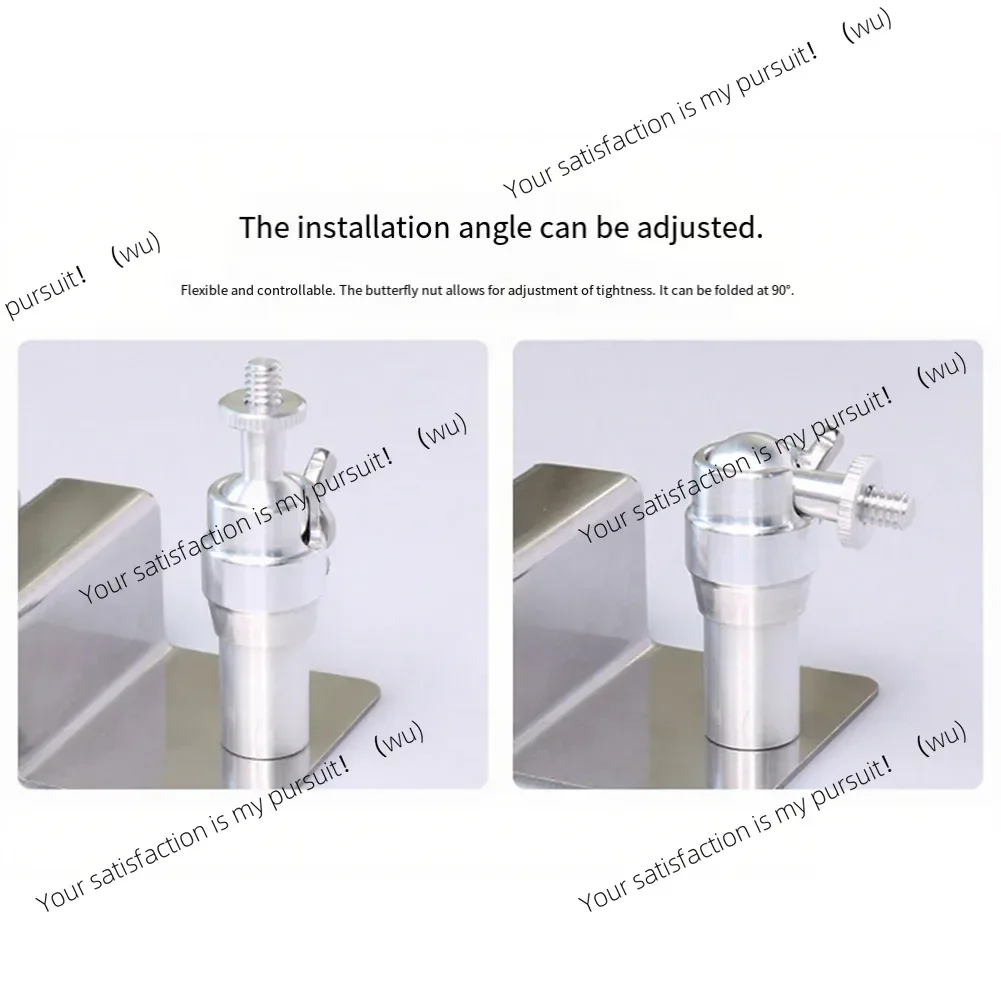 3pcs Adjustable Stainless Steel Gutter Mount Camera Bracket For Eufy/Arlo Solar Panels With 1/4-20 Threads view 5