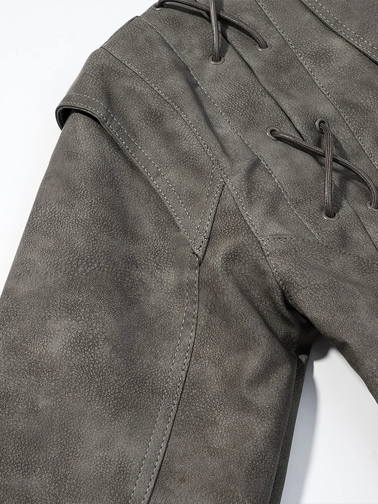 سترة نسائية عصرية جديدة على الطراز الأوروبي، متعددة الاستخدامات وأنيقة، تتميز بألوان ثابتة وتصميم عتيق وحزام مطابق. #4