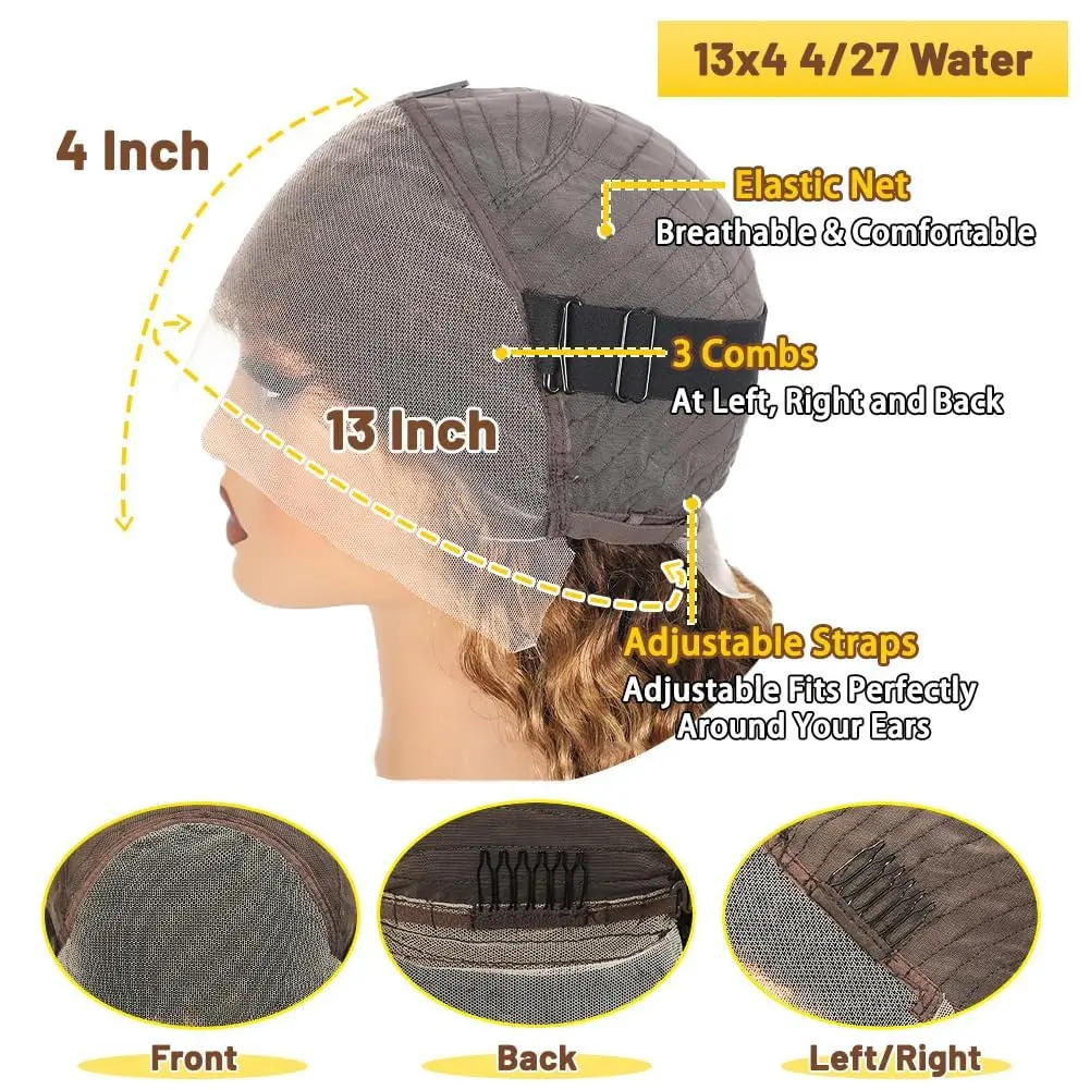 العسل شقراء تسليط الضوء على 4/27 الباروكات العظام شعر طبيعي مفرود 30 40 بوصة 13x6 Hd الدانتيل الجبهة شعر الإنسان البرازيلي الملونة شعر مستعار أمامي