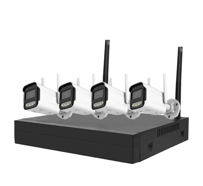 

July003 Оптовая продажа с фабрики, 4-канальный широкий обзор Angel Tuya, умное приложение AI, обнаружение человека, Wi-Fi, система камер безопасности с 4 пулями