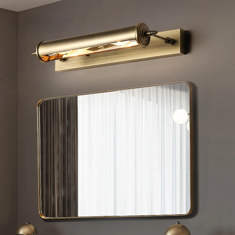 

Nordic Wood Wall Light Retro Metal Mirror Lampshade Corridor Balcony Bedside LED E27 Side Wall Lamps Interior for Home Decor