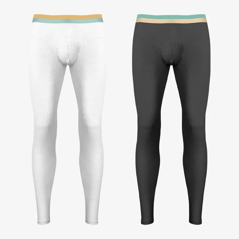

2 шт. мужского цельного термобелья для зимы, утепленные и на флисовой подкладке, теплосберегающие, облегающие, с длинными рукавами.