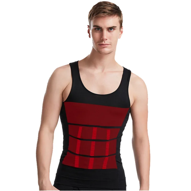 Men Slimming Body Shaper Tummy Shapewear Fat Burning Vest Modeling Underwear Corset Waist Trainer Muscle Girdle Shirt
