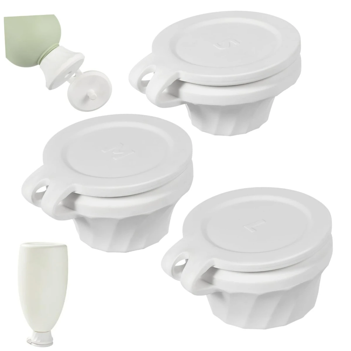 Bottle Emptying Caps 3pcs Adapters Transfer Connector Flipping Bottle Inverted Caps Leakproof Shampoo Bottle Cap Shower Gel Bath