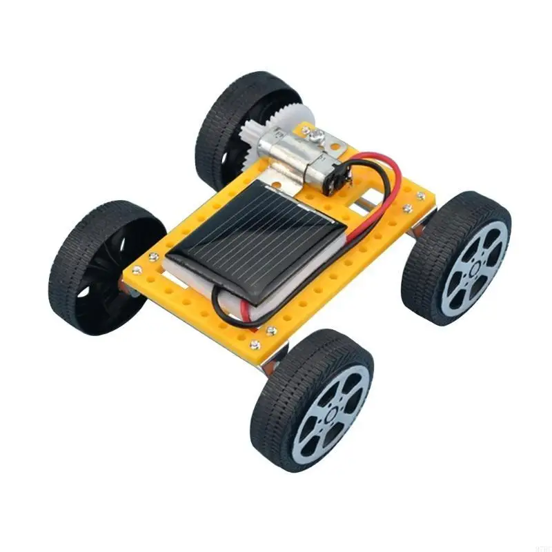 97BC DIY Solar Toy Car Assemble Solar Vehicle Mini Solar Powdered Car Children Kid Solar Car Scientific Education Set
