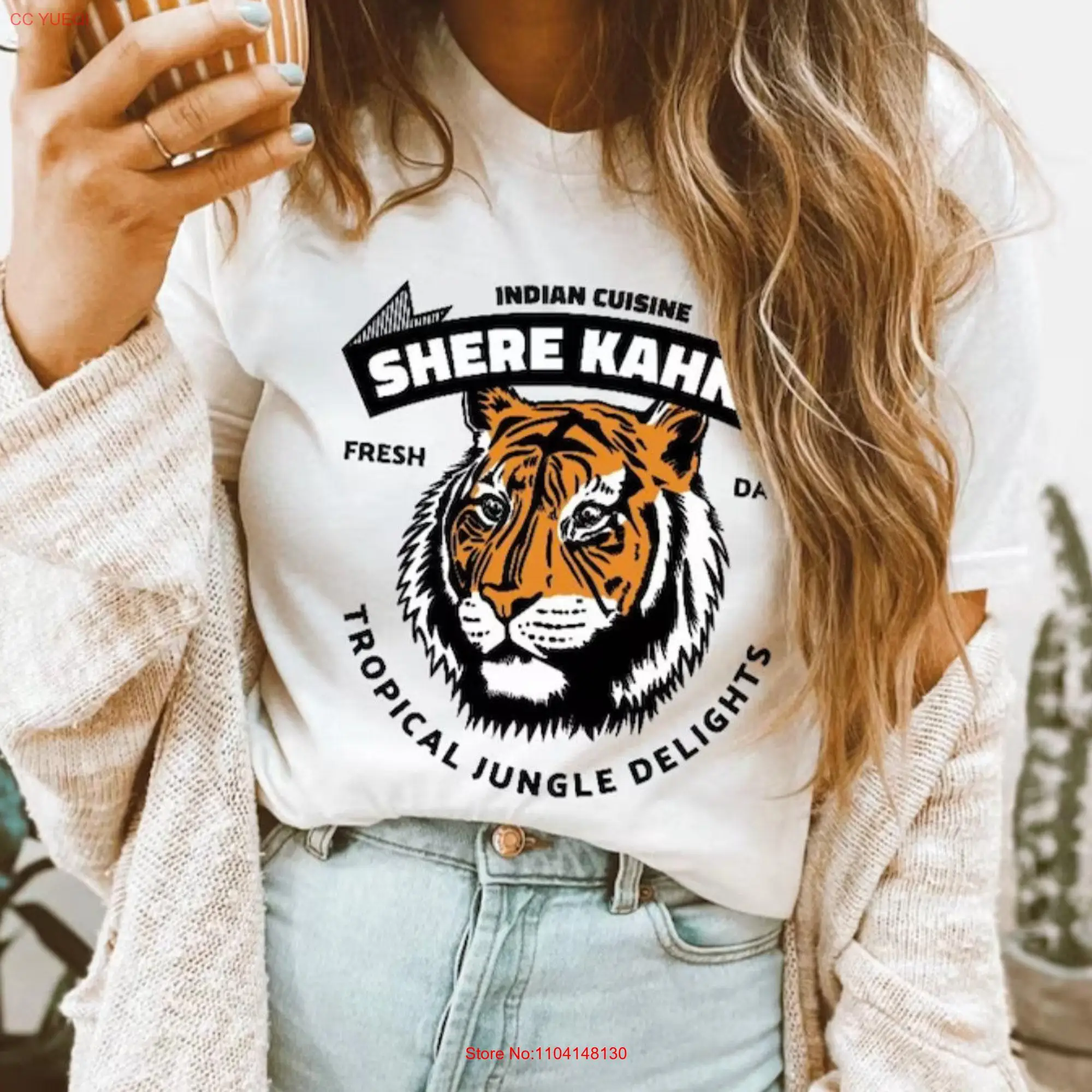 Shere Kahn Bella Canvas Jersey  T Shirt long or short sleeves