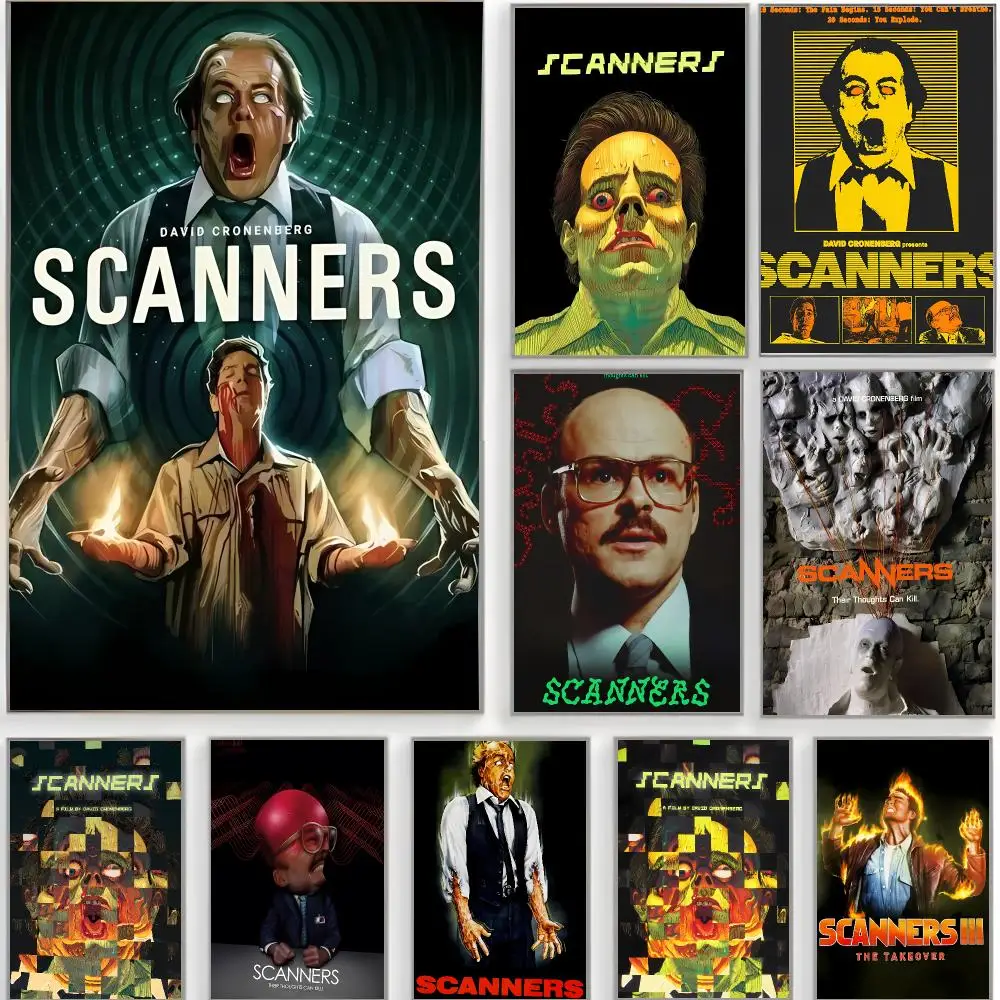SciFi Horror S-Scanners Poster Classic Wall Art  Home Decor  Peel and Stick Unframed