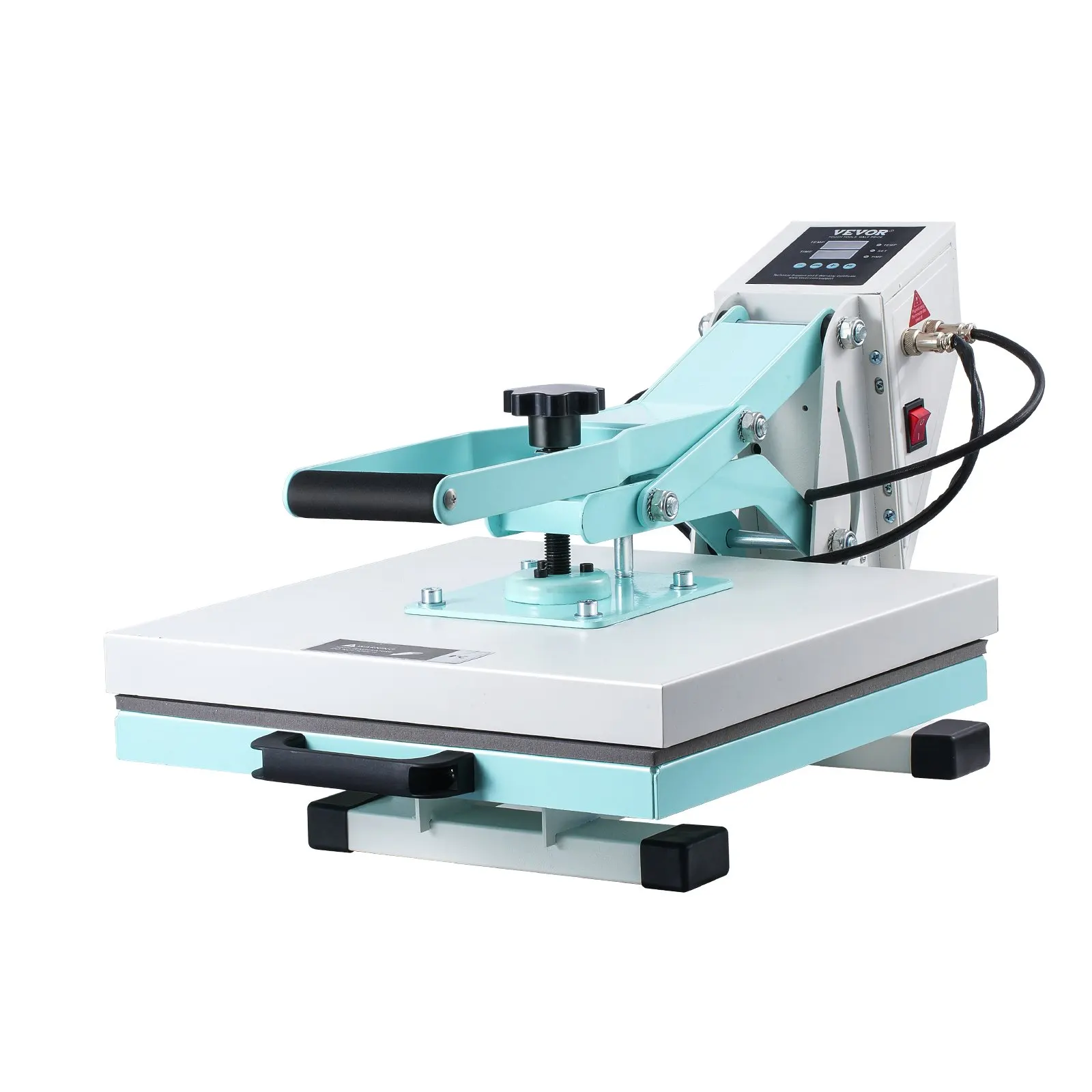 

Термопресс 15x15 дюймов с выдвижной платформой для термопереноса на футболки, зеленый