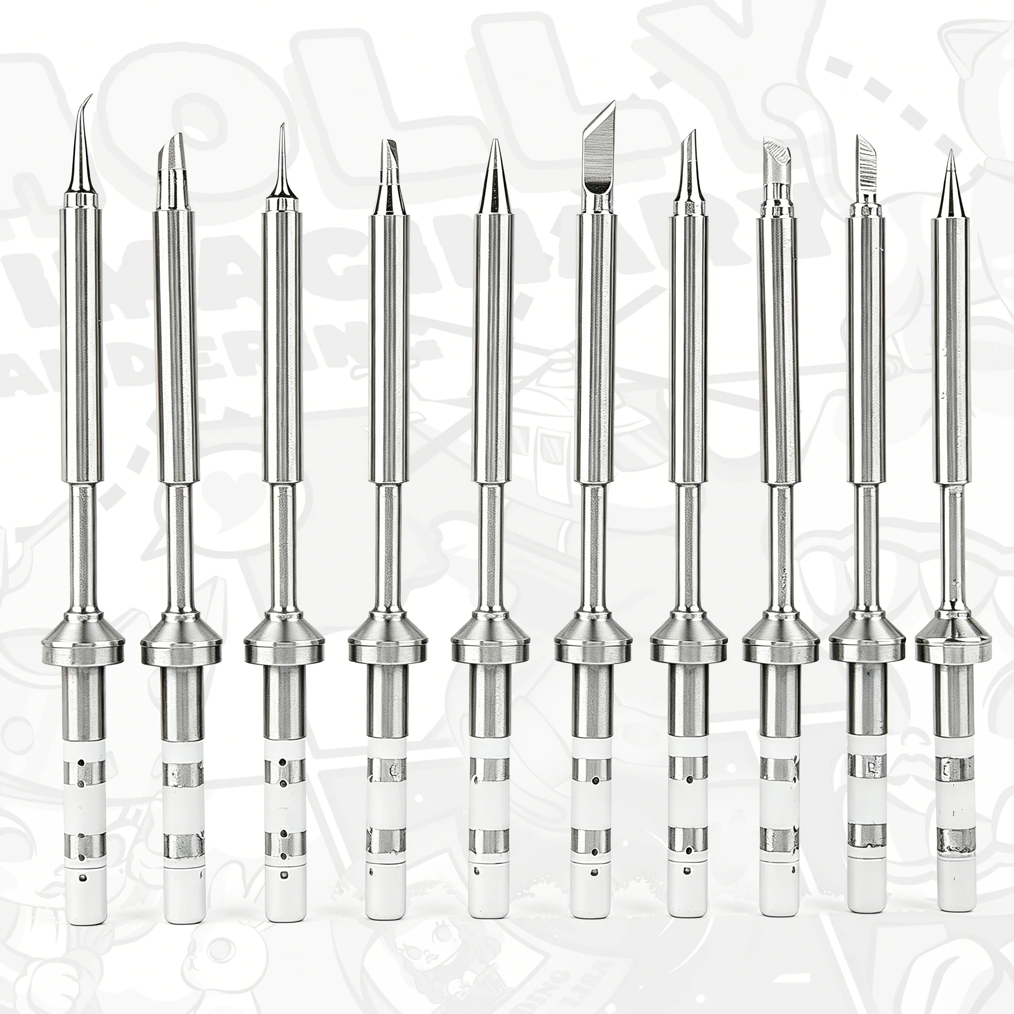 TS-B2, TS-I, TS-BC2, TS-D24, TS-K, TS-KU, TS-C4 Replacement Tips for Pine64 TS100, TS101, and PTS200 Pinecil Soldering Irons