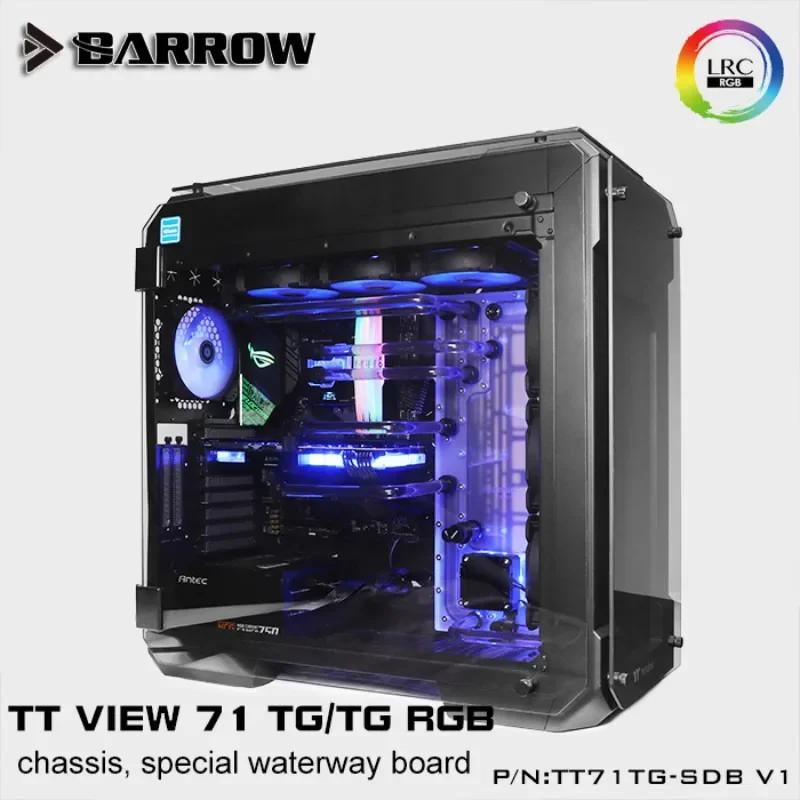 Barrow TT71TG-SDB V1 LRC 2.0 Waterway Plate for Tt View 71 TG/TG for Intel CPU Water Block & Single GPU Building