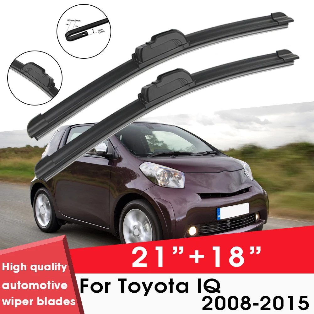 

Car Wiper Blade Blades For Toyota IQ 2008-2015 21"+18"Windshield Windscreen Clean Rubber Silicon Cars Wipers Accessories